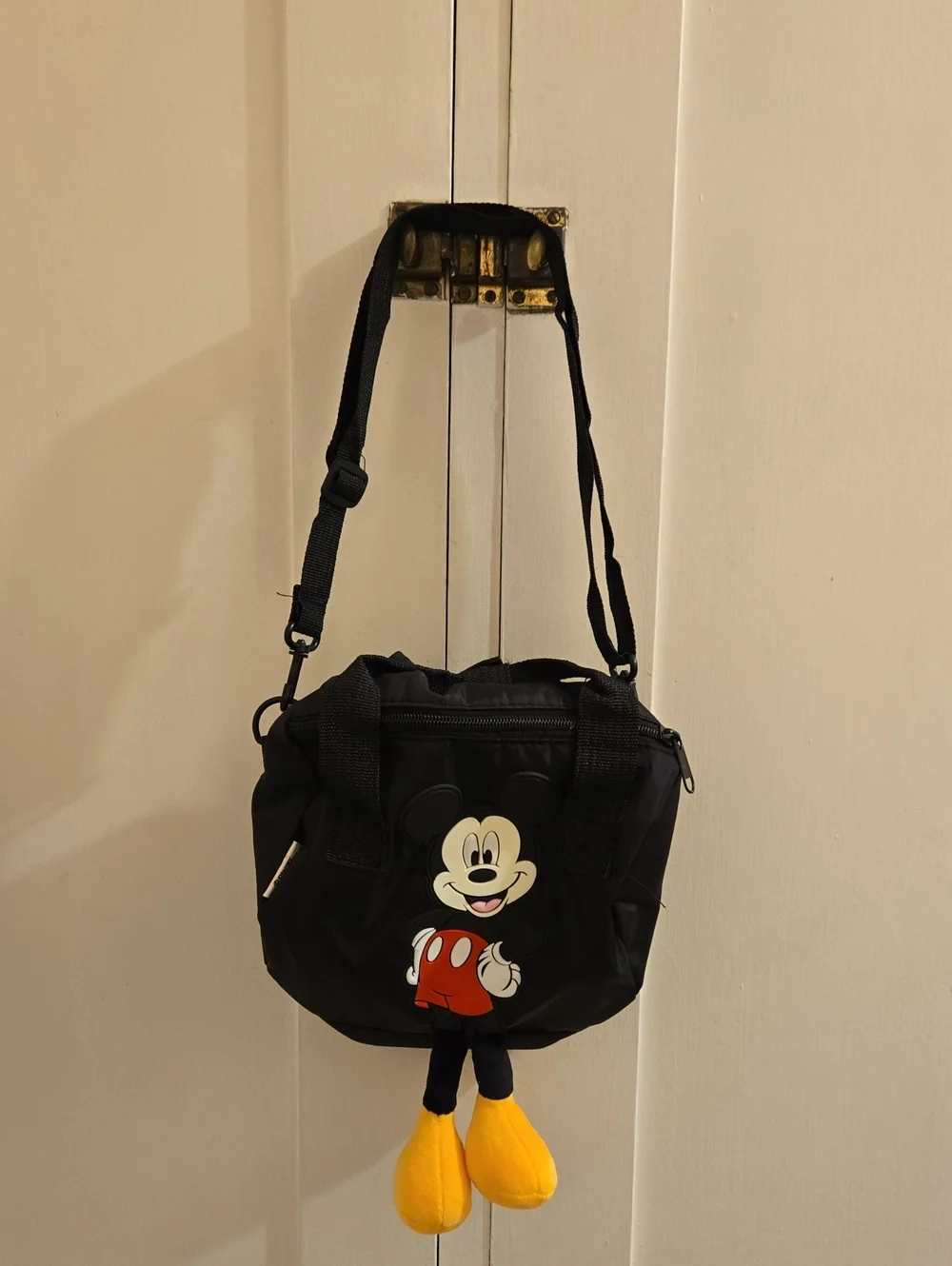 Disney Zara Black Mickey Mouse Duffle/crossbody Bag